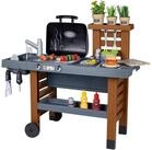 Smoby Spielk&uuml;che Outdoor Gartenk&uuml;che Kunststoff, mit Grill, Sp&uuml;lbecken und