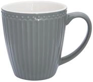 Greengate Becher Alice Becher mit Henkel stone grey 0,4&nbsp;l, Steingut