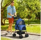 PawHut Hundebuggy Hundewagen klappbar bis 4 kg Katzenbuggy mit Netzfenster,