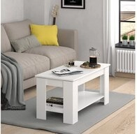 Vicco Couchtisch Lorenz, Wei&szlig;, 100 x 50 cm mit Liftfunktion (1-St), Kippbar