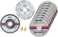 kwb Trennscheiben kwb D&uuml;nn-Trennscheiben + Diamant-und Schleifscheibe &Oslash; 125...