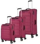 travelite Trolleyset Skaii, 4 Rollen, (Set, 3 tlg) lila