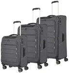 travelite Trolleyset Skaii, 4 Rollen, (Set, 3 tlg) grau