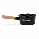 Petromax Feuerstelle Petromax Emaille Stieltopf schwarz 1 Liter mit Holzgriff...