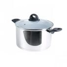 Genius Kochtopf Cerafit Steel Topf 24 cm Edelstahl, Aluminium (1 Topf 1 Deckel)