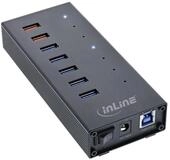 Inline Laptop-Dockingstation USB 3.0 Hub, 7 Port, Aluminiumgeh&auml;use mit 2,5A