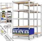 monzana Schwerlastregal, 2x XL 180x90x60cm 875kg 5 MDF-Platten Regal Lagerregal