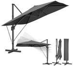 SONGMICS Sonnenschirm, LxB: 290,00x290,00 cm, UPF 50+, 360&deg; drehbar, mit St&auml;nder,