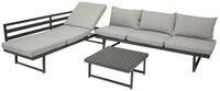 DEGAMO Gartenlounge-Set BOGOTA, (1-tlg), Aluminium grau beschichtet, mit