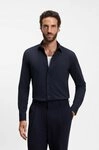 BOSS Businesshemd HANK Kentkragen, Slim Fit, Baumwoll-Mix mit...