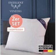 Excellent 3-Kammer-Kopfkissen Venedig, Kissenparade1 tlg. oder 2 tlg. 40x40-80x80 cm,