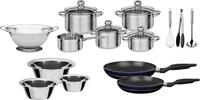 GSW Topf-Set Silver Star, Edelstahl (Set, 18-tlg., Bratentopf &Oslash; 16/20 cm,