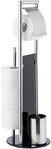 WENKO WC-Garnitur Ravina, Stand WC-Garnitur, Toilettenpapierhalter,...