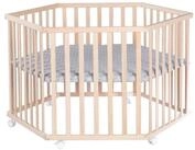 roba&reg; Laufgitter roba Style grau, Laufstall, inkl. Schutzeinlage & Rollen,