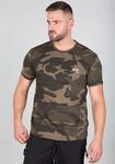 Rundhalsshirt ALPHA INDUSTRIES "BASIC T SMALL LOGO", Herren, Gr. M, gr&uuml;n (olive