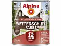 Alpina Farben Wetterschutz-Farbe deckend 0,75 l Nussbraun
