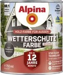 Alpina Holzschutzlasur Alpina Wetterschutzfarbe 0,75 L graubraun