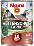 Alpina Holzschutzlasur Alpina Wetterschutzfarbe 2,5 L moosgr&uuml;n
