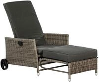 MERXX Gartensessel Komfort Deckchair (4-tlg), Stahl/Kunststoff, inkl. Auflagen