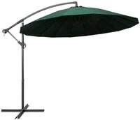 vidaXL Sonnenschirm Ampelschirm Gr&uuml;n 3 m Aluminium-Mast