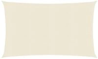 vidaXL Sonnensegel Sonnensegel 160 g m&sup2; Creme 3,5x4,5 m HDPE Beschattung...