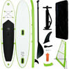 vidaXL Aufblasbares SUP-Board mit Segel Set Grün und Weiß SUP-Paddel