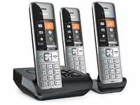 Gigaset Comfort 500A trio - Telefon - schwarz/silber Festnetztelefon