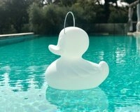smart and green Pool-Lampe DUCK-DUCK Lamp (XL) Wei&szlig; by Goodnight Light Akku-LED