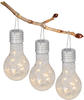 näve LED Gartenleuchte Crackle Bulb, LED fest integriert, Warmweiß, Material: Glas,