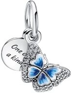 Pandora Charm Schmetterling 790757C01, Schmetterling, Blau, Zirkonia