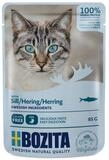 Bozita H&auml;ppchen in So&szlig;e mit Hering 85 g - 12 St&uuml;ck, Nassfutter f&uuml;r: Katze