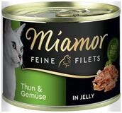 Miamor Feine Filets mit Thunfisch & Gem&uuml;se 185 g - 12 St&uuml;ck, Nassfutter f&uuml;r:...