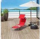 Outsunny Feldbett klappbar Campingliege mit Sonnenschutz bis 120 kg belastbar...