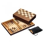 Philos Spiel, Schach-Backgammon-Set - mit Magnetverschluss - Feld 32 mm