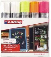 edding Marker Edding Kreidemarker Breit 4-15mm 5er-Etui Window-Marker