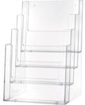 HELIT Halter HELIT H23522- 02 Tischprospekthalter 4 x DIN A5 hoch Kunststoff...