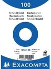 EXACOMPTA Karteikarten Karteikarte 10509E DIN A6 blanko wei&szlig; 100 St&uuml;ck