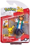 Jazwares Spielfigur Pok&eacute;mon - Battle Feature Figuren Pack - Ash & Pikachu (NEU &