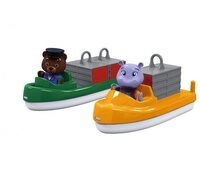 Aquaplay Spielzeug-Boot Container- & Transportboot, mit Spielfiguren, f&uuml;r Wasserbahn