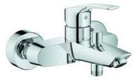 Grohe Duschwanne Grohe Wannen-Einhebelmischer Eurosmart 1/2", Wandmontage, chrom