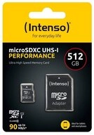 Intenso Micro SDXC Karte 512GB UHS-I Performance 90MB/s Class 10 Speicherkarte