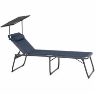 Siena Garden Gartenliege Alu-Campingliege Premium blau Alu / 2D Mesh