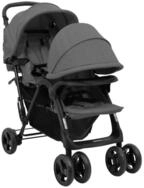 vidaXL Kombi-Kinderwagen Kinderwagen Kinderkarre Buggy Zwillings-Geschwisterwagen