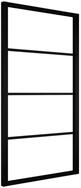 vidaXL Zimmert&uuml;r Schiebet&uuml;r Aluminium und ESG-Glas 102,5x205 cm Schwarz