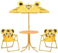 vidaXL Gartenlounge-Set 3-tlg. Garten-Bistro-Set f&uuml;r Kinder mit Sonnenschirm...