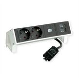 Bachmann DESK2 2xSchutzkontakt USB A&C Steckdosenleiste (Kabell&auml;nge 0.2 m), USB