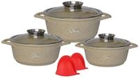 Cheffinger Kochtopf Kochgeschirr 6 teilig Topf Induktion Alu Guss &oslash; 20-28cm...