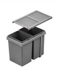 Hailo Einbaum&uuml;lleimer Hailo Abfallsammler AS Tandem 2x15 Liter dunkelgrau