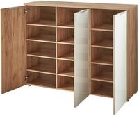 Tchibo - 3-t&uuml;riger Schuhschrank &raquo;Telde&laquo; - 134x40x104cm - silber -