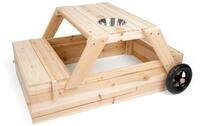 small foot Sandkasten mit Sitzgruppe und Matschtisch - braun